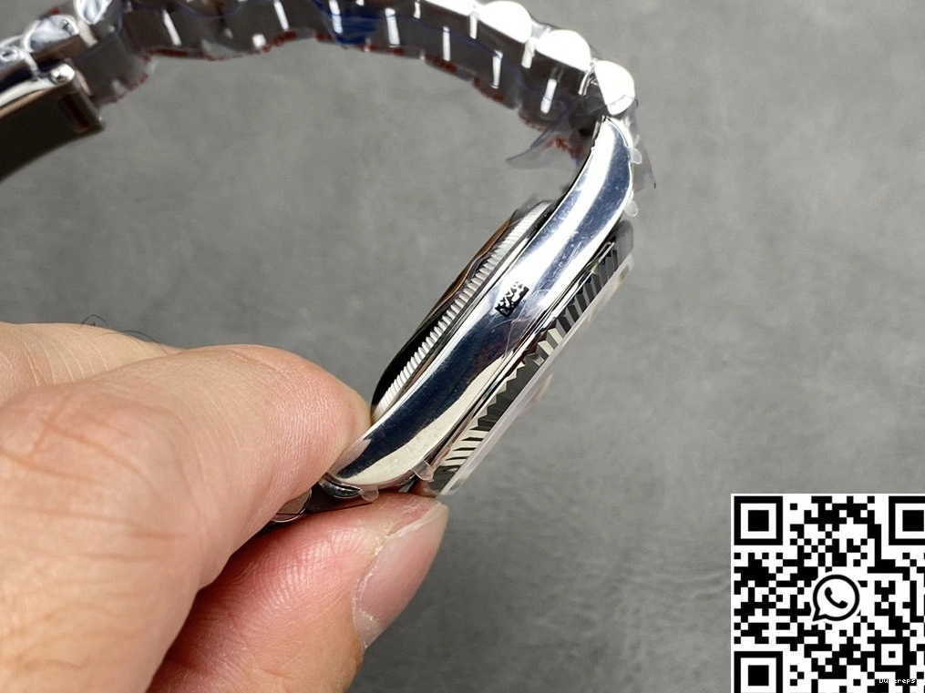 Factory Pink QF Dial v5 Date Rolex Steel Day Tungsten 36mm M128239-0071 0314